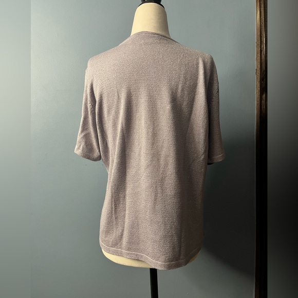 Villager by Liz Claiborne Pale Purple w/ a Sparkle Sweater w/ Short Sleeves!! - Picture 4 of 9
